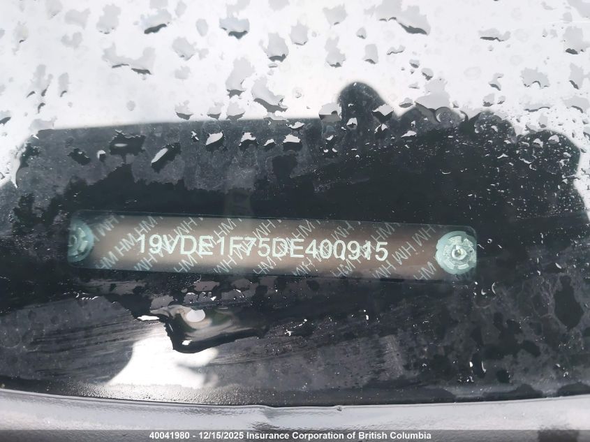 2013 Acura Ilx 20 Tech VIN: 19VDE1F75DE400915 Lot: 40041980