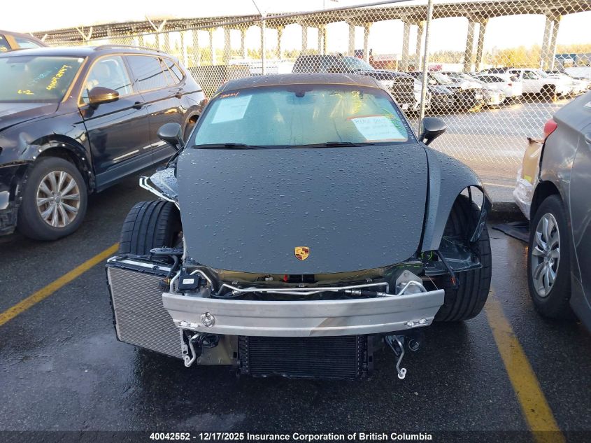 2025 Porsche 718 Cayman Gts 4.0 VIN: WP0AD2A83SK266158 Lot: 40042552