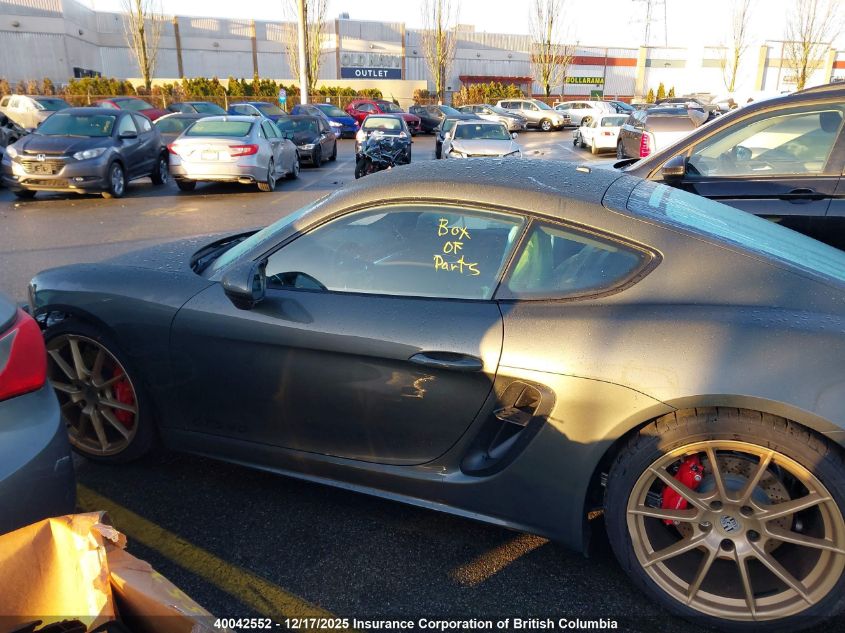 2025 Porsche 718 Cayman Gts 4.0 VIN: WP0AD2A83SK266158 Lot: 40042552