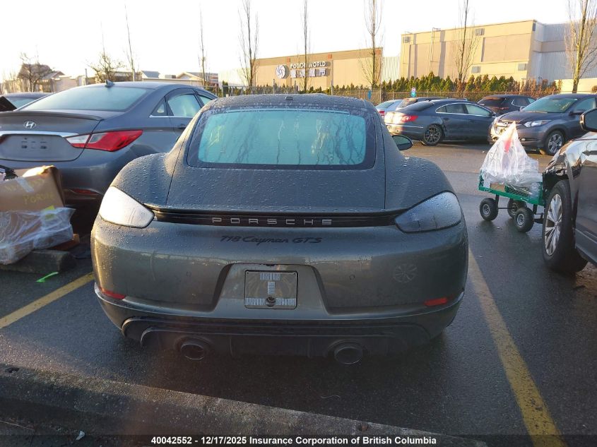 2025 Porsche 718 Cayman Gts 4.0 VIN: WP0AD2A83SK266158 Lot: 40042552