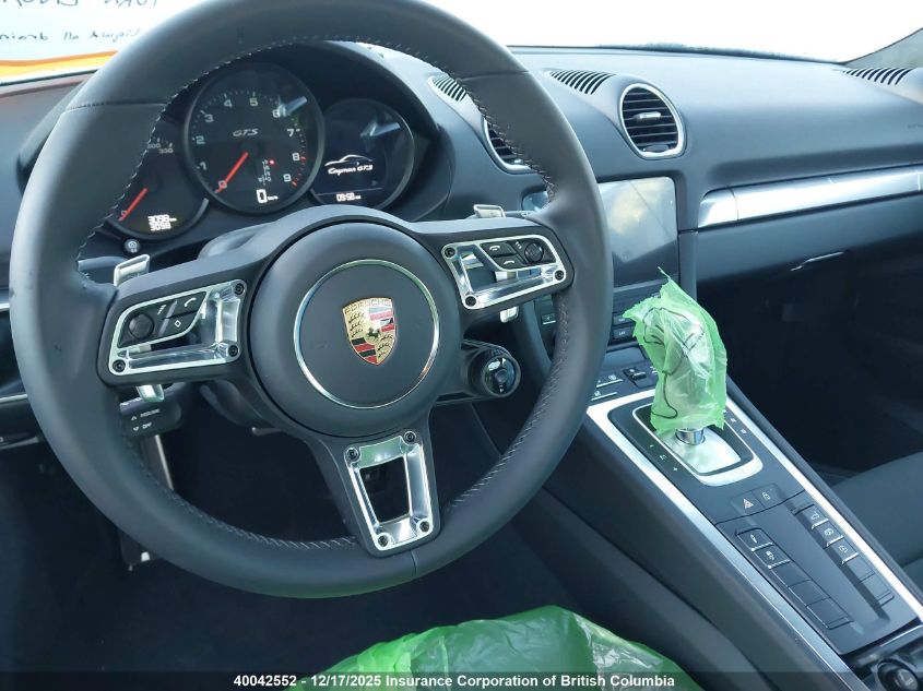 2025 Porsche 718 Cayman Gts 4.0 VIN: WP0AD2A83SK266158 Lot: 40042552