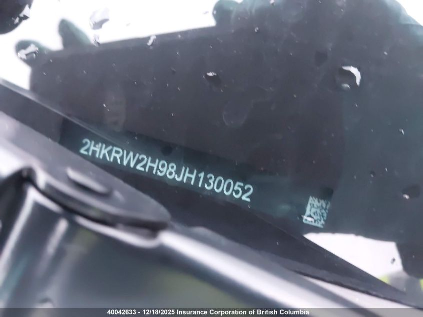 2018 Honda Cr-V VIN: 2HKRW2H98JH130052 Lot: 40042633