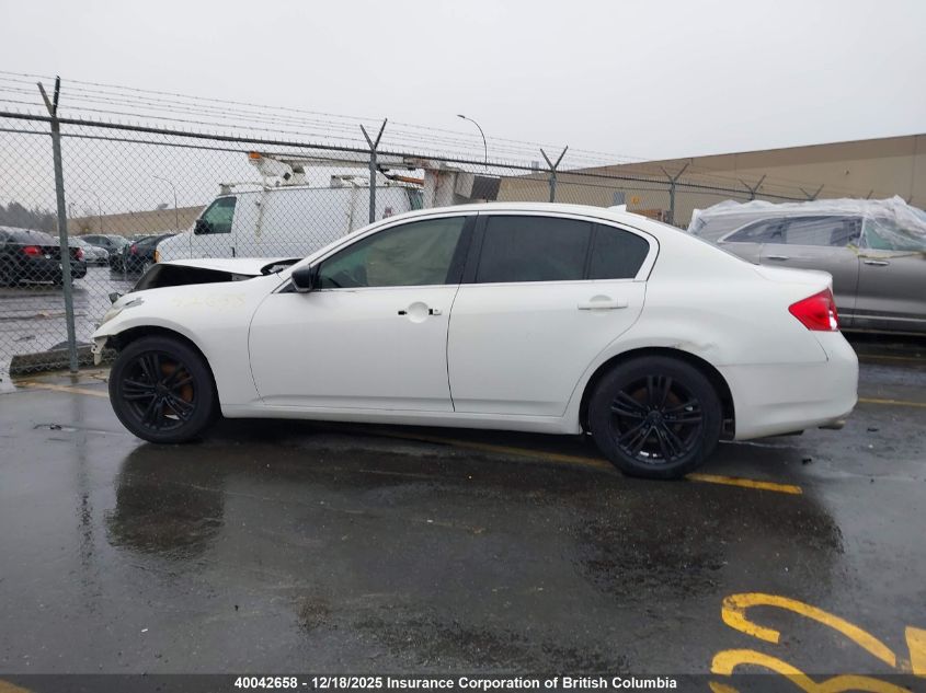 2011 Infiniti G25X VIN: JN1DV6AR8BM651698 Lot: 40042658