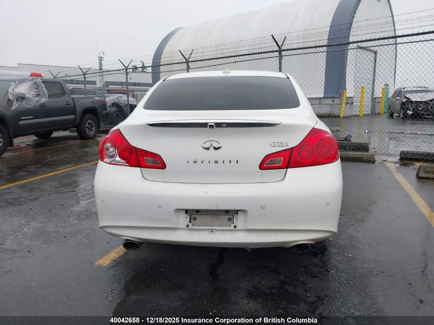 2011 Infiniti G25X VIN: JN1DV6AR8BM651698 Lot: 40042658