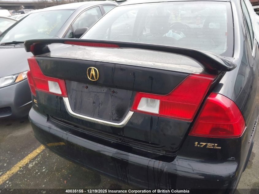 2002 Acura 1.7El Premium VIN: 2HHES36802H002521 Lot: 40035155