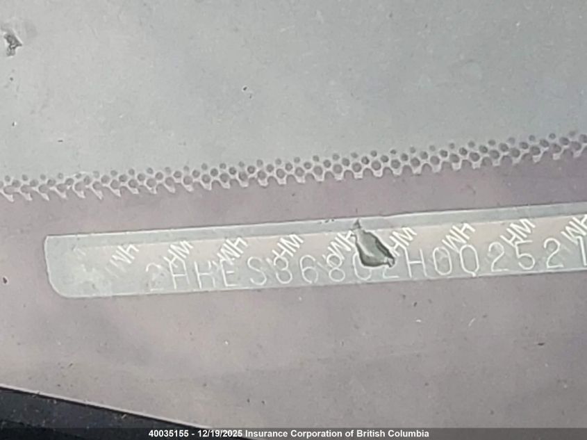 2002 Acura 1.7El Premium VIN: 2HHES36802H002521 Lot: 40035155