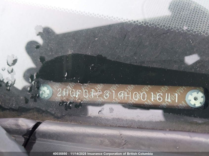 2009 Honda Civic Dx-G VIN: 2HGFG12319H001641 Lot: 40035850