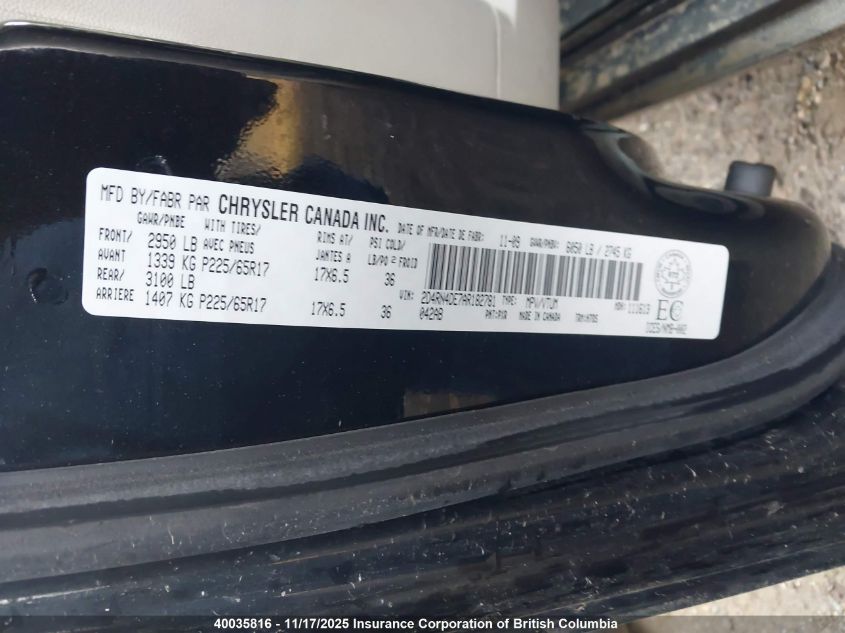 2010 Dodge Grand Caravan Se VIN: 2D4RN4DE7AR182781 Lot: 40035816