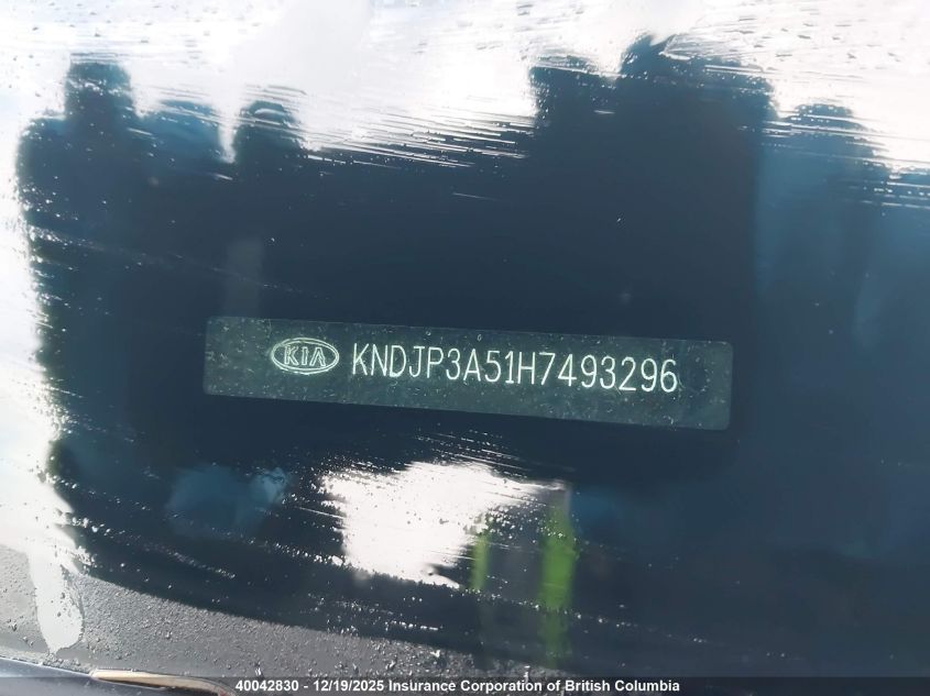 2017 Kia Soul VIN: KNDJP3A51H7493296 Lot: 40042830