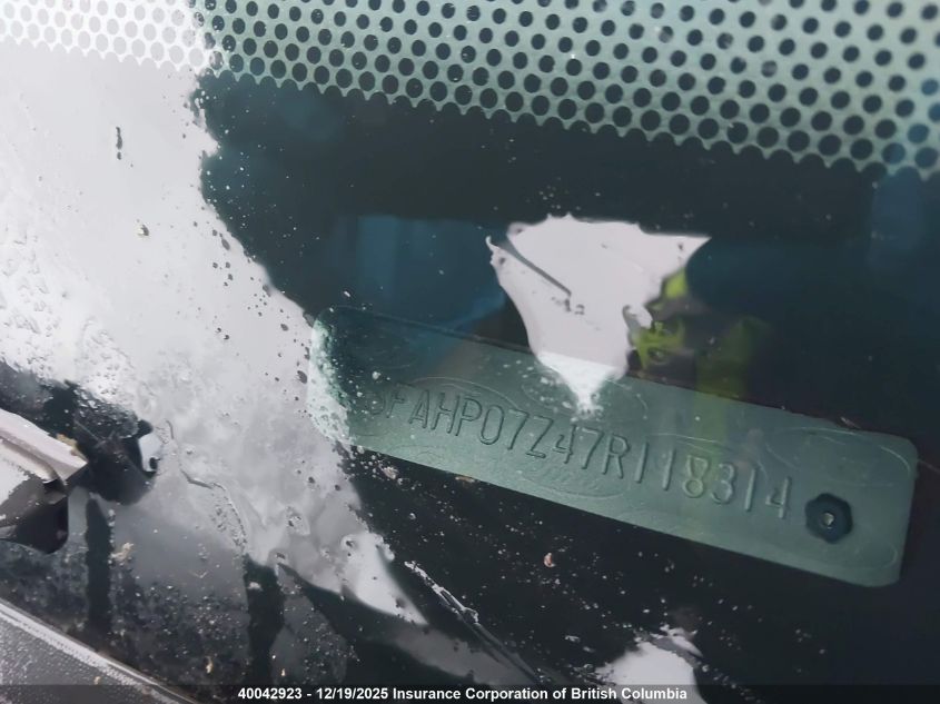 2007 Ford Fusion Se VIN: 3FAHP07Z47R118314 Lot: 40042923