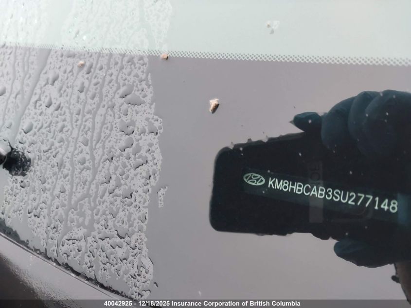 2025 Hyundai Kona VIN: KM8HBCAB3SU277148 Lot: 40042925