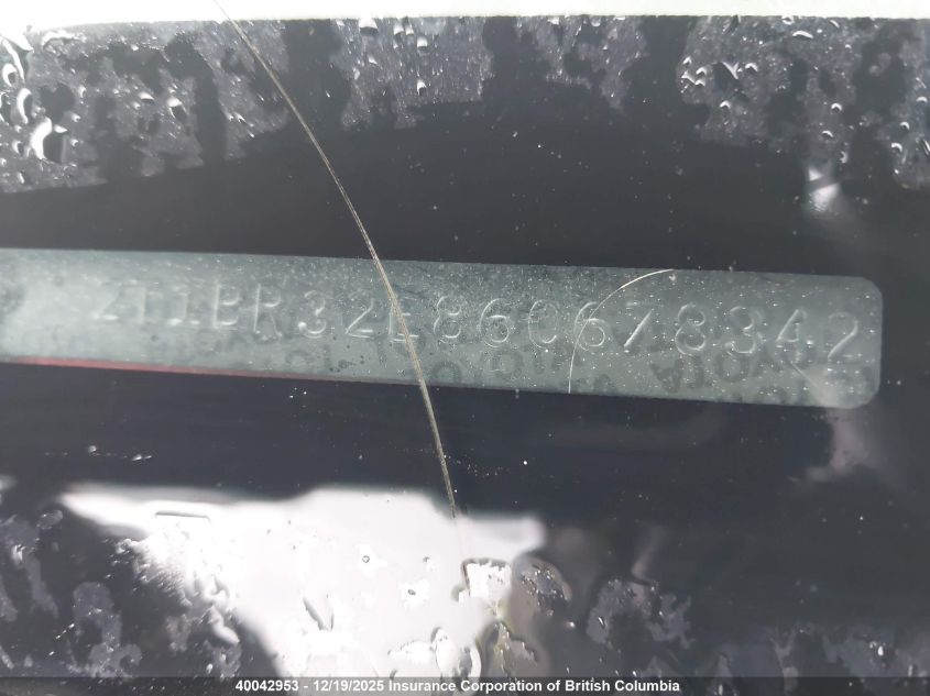 2006 Toyota Corolla Ce/Le/S VIN: 2T1BR32E86C678342 Lot: 40042953