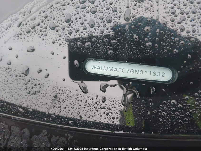 2016 Audi A6 VIN: WAUJMAFC7GN011832 Lot: 40042961