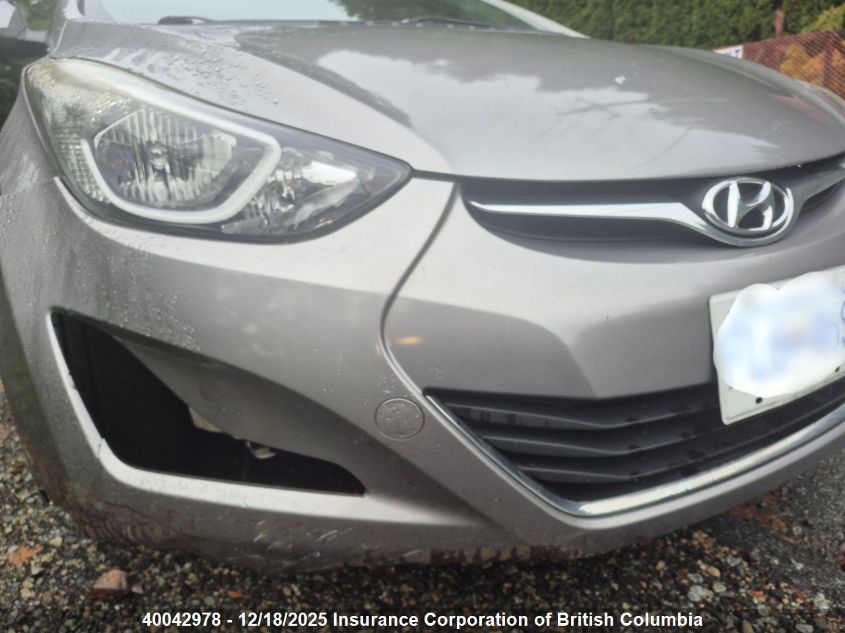 2015 Hyundai Elantra Se/Sport/Limited VIN: KMHDH4AH2FU389274 Lot: 40042978