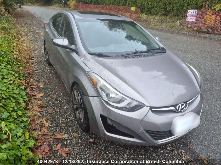 2015 Hyundai Elantra Se/Sport/Limited VIN: KMHDH4AH2FU389274 Lot: 40042978