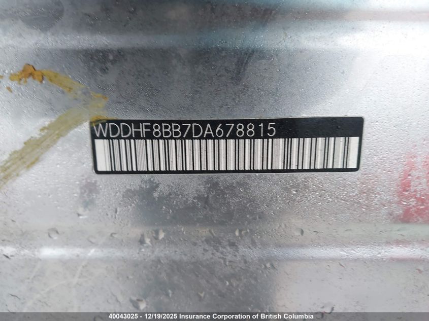 2013 Mercedes-Benz E 300 4Matic VIN: WDDHF8BB7DA678815 Lot: 40043025