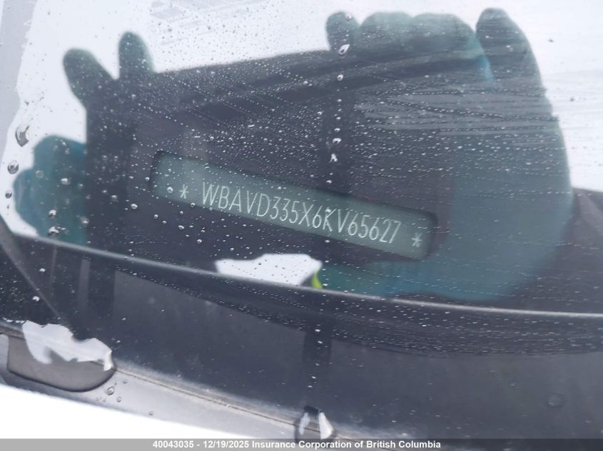 2006 BMW 330Xi VIN: WBAVD335X6KV65627 Lot: 40043035