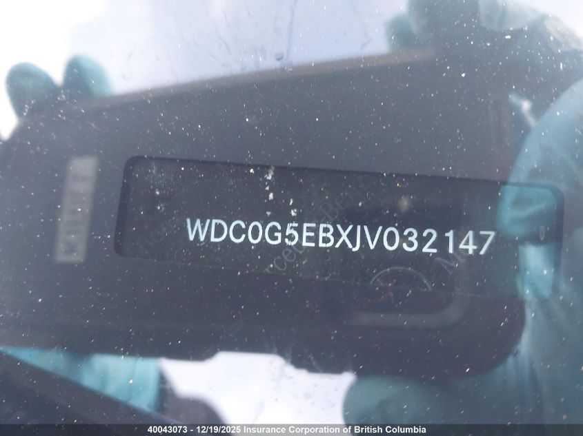 2018 Mercedes-Benz Glc 350E VIN: WDC0G5EBXJV032147 Lot: 40043073