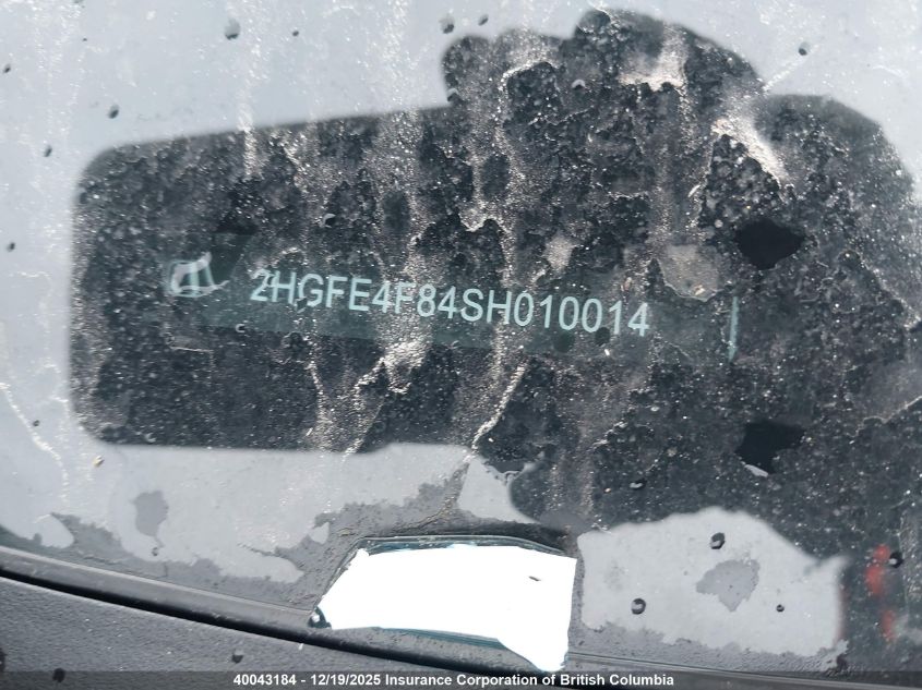 2025 Honda Civic VIN: 2HGFE4F84SH010014 Lot: 40043184