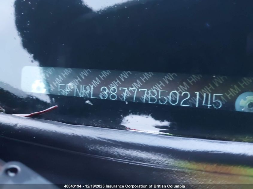 2007 Honda Odyssey Exl VIN: 5FNRL38777B502145 Lot: 40043194