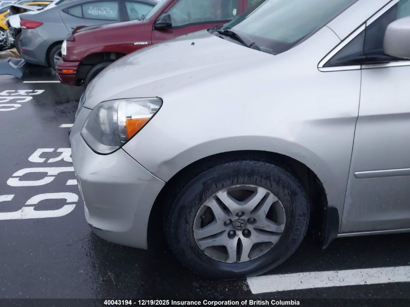 2007 Honda Odyssey Exl VIN: 5FNRL38777B502145 Lot: 40043194