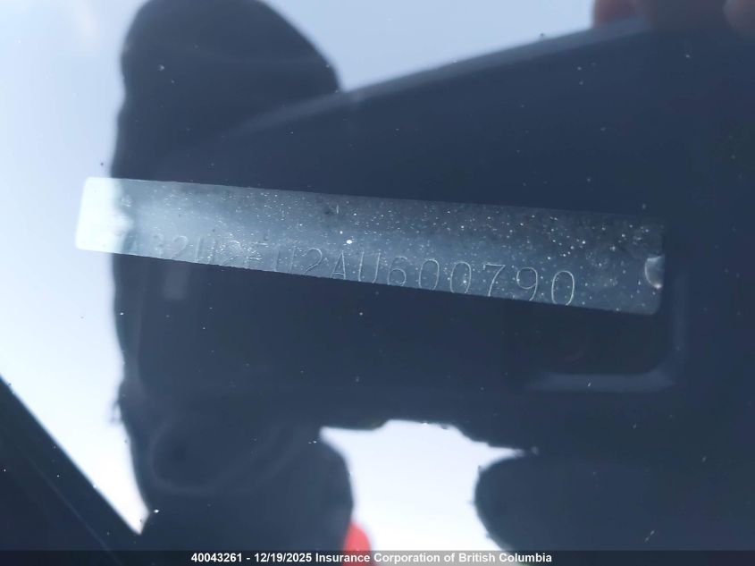 2010 Mitsubishi Lancer Es/Es Sport VIN: JA32U2FU2AU600790 Lot: 40043261