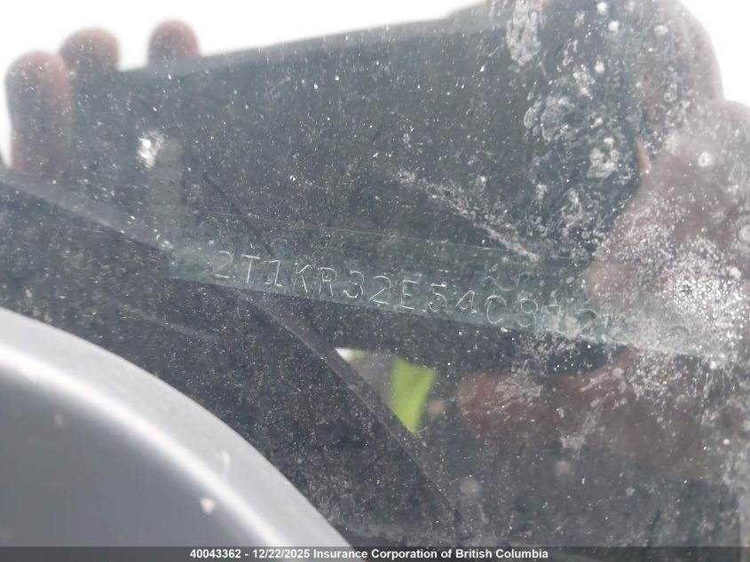 2004 Toyota Corolla Matrix Xr VIN: 2T1KR32E54C812222 Lot: 40043362