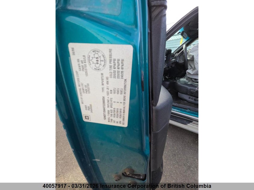 1996 Chevrolet Blazer VIN: 1GNDT13W4T2286854 Lot: 40057917