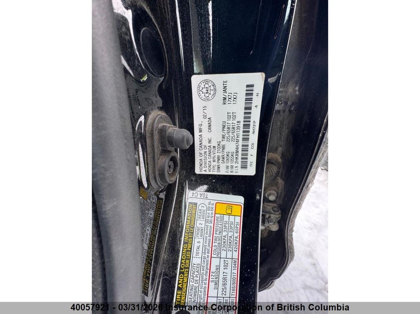 2015 Honda Cr-V VIN: 2HKRM4H74FH113918 Lot: 40057921