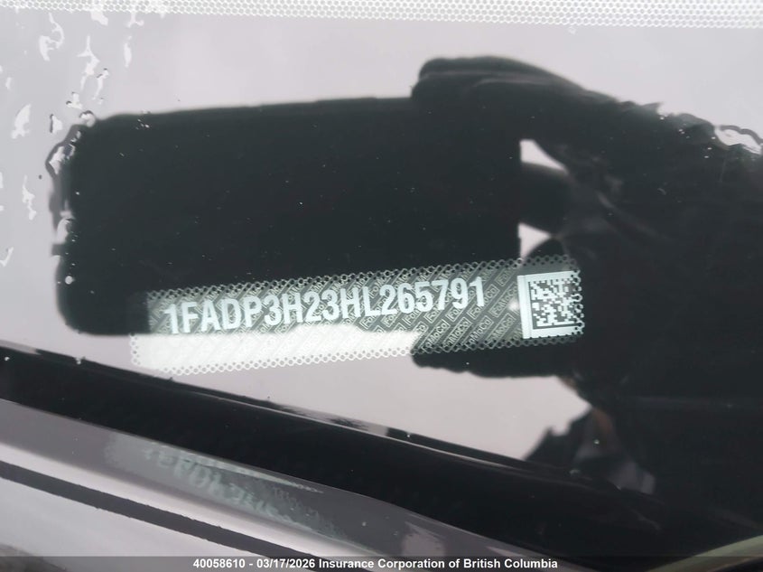 2017 Ford Focus VIN: 1FADP3H23HL265791 Lot: 40058610