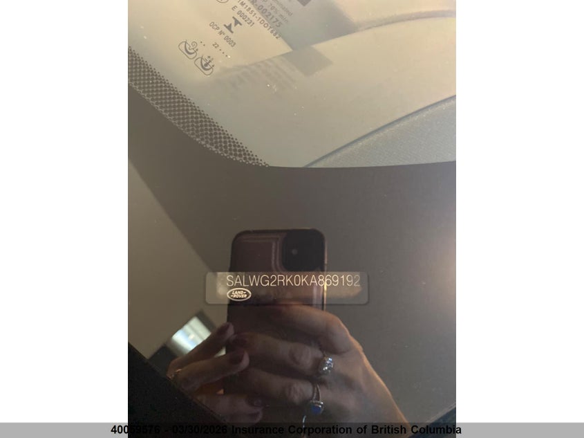 2019 Land Rover Range Rover Sport Se VIN: SALWG2RK0KA869192 Lot: 40059576