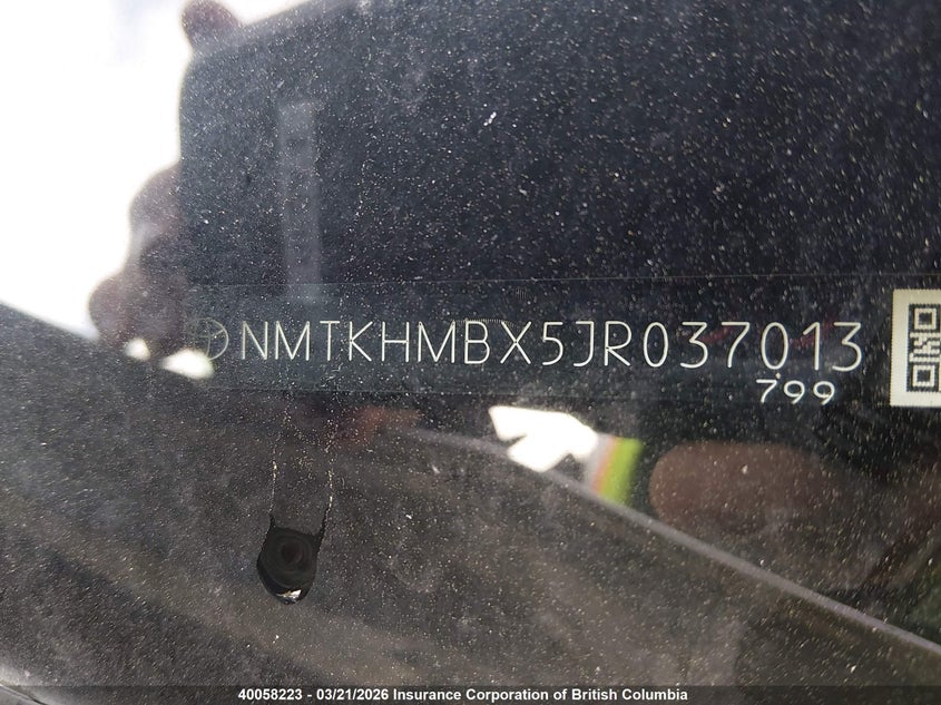 2018 Toyota C-Hr Xle/Xle Premium VIN: NMTKHMBX5JR037013 Lot: 40058223