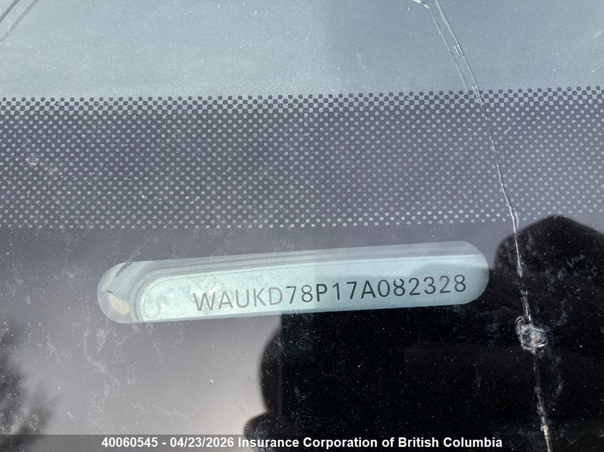 2007 Audi A3 VIN: WAUKD78P17A082328 Lot: 40060545