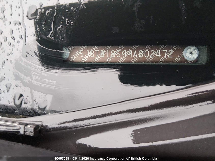 2009 Acura Rdx Technology VIN: 5J8TB18599A802472 Lot: 40057088