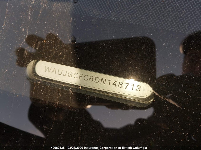 2013 Audi A6 Prestige VIN: WAUJGCFC6DN148713 Lot: 40060435