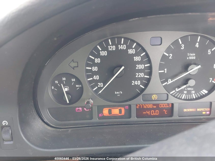 1998 BMW 528 I VIN: WBADD5327WBV53884 Lot: 40060446