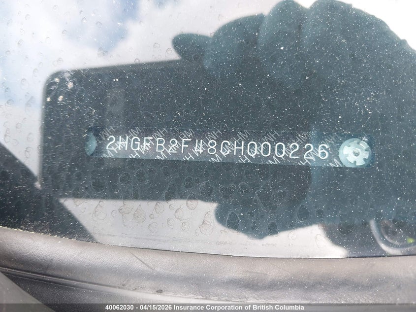 2012 Honda Civic VIN: 2HGFB2F48CH000226 Lot: 40062030