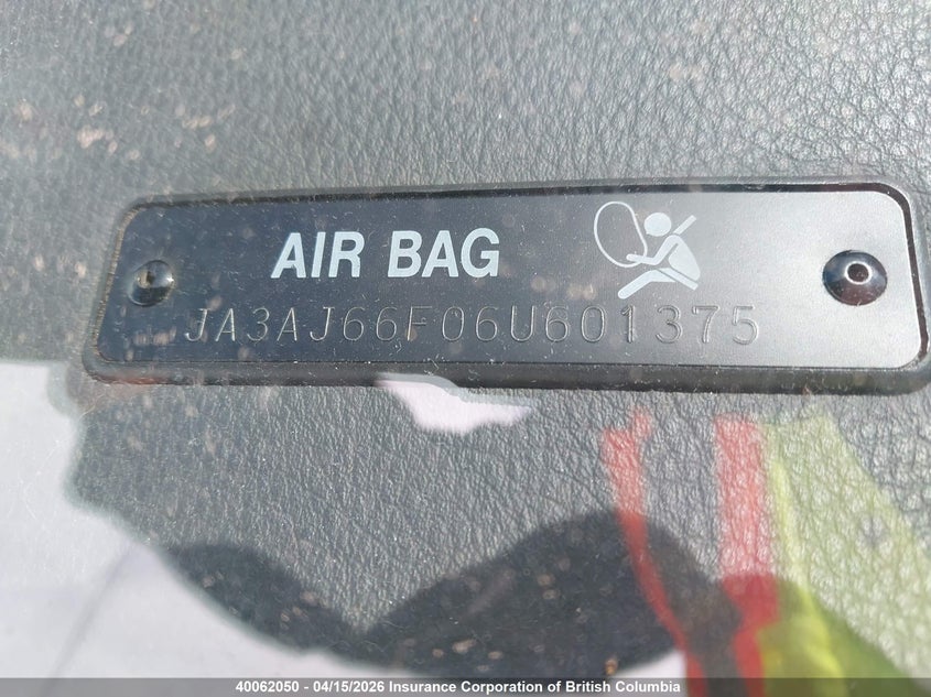 2006 Mitsubishi Lancer Ralliart VIN: JA3AJ66F06U601375 Lot: 40062050