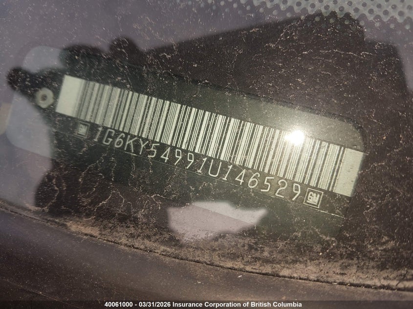 2001 Cadillac Seville Sts VIN: 1G6KY54991U146529 Lot: 40061000