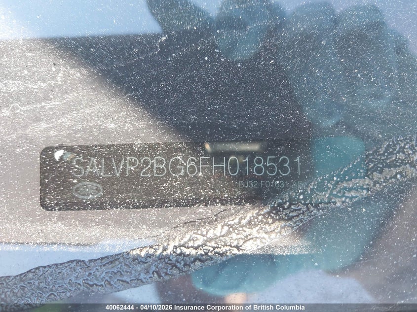 2015 Land Rover Range Rover Evoque Pure Plus VIN: SALVP2BG6FH018531 Lot: 40062444