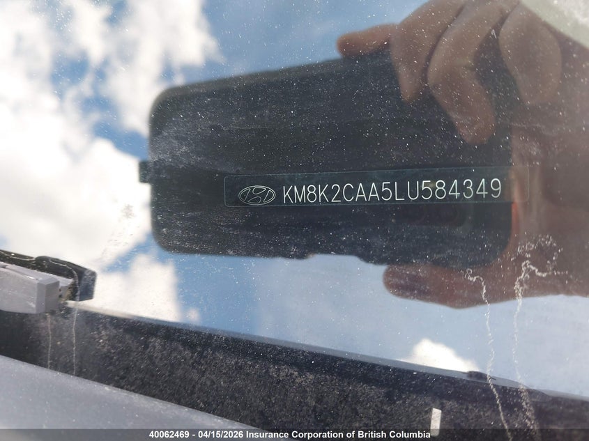 2020 Hyundai Kona VIN: KM8K2CAA5LU584349 Lot: 40062469
