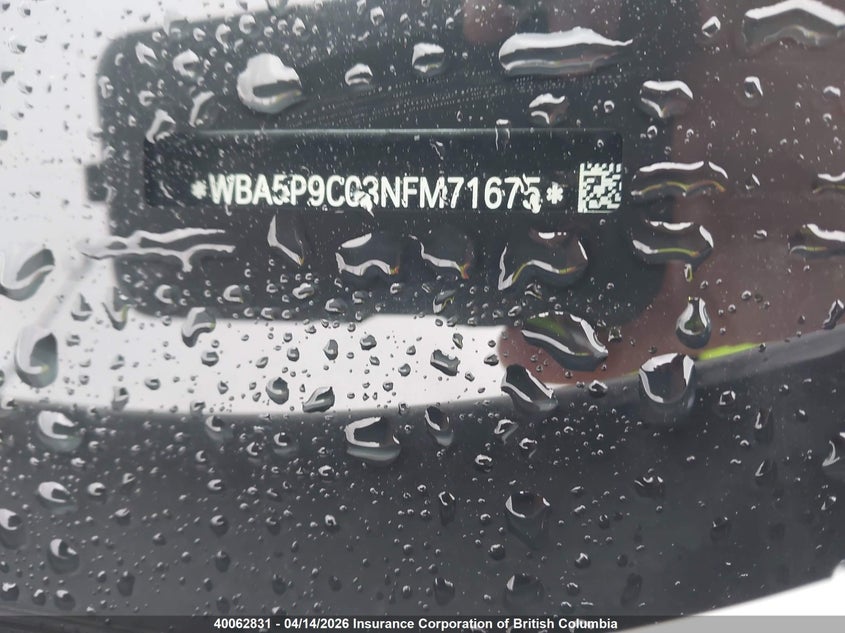 2022 BMW 330E VIN: WBA5P9C03NFM71675 Lot: 40062831