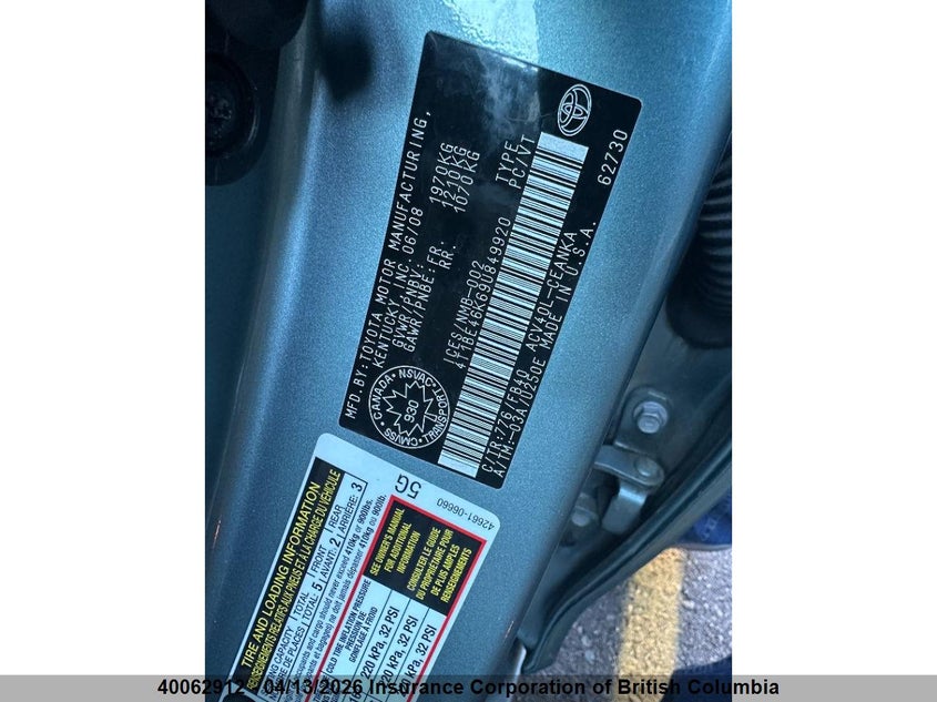 2009 Toyota Camry VIN: 4T1BE46K69U849920 Lot: 40062912