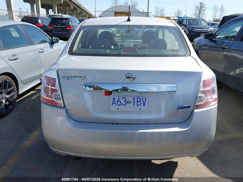 2010 Nissan Sentra 2.0/2.0S/Sr/2.0Sl VIN: 3N1AB6APXAL669199 Lot: 40061764