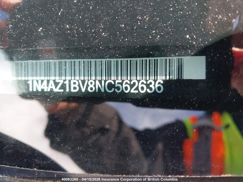 2022 Nissan Leaf VIN: 1N4AZ1BV8NC562636 Lot: 40063260