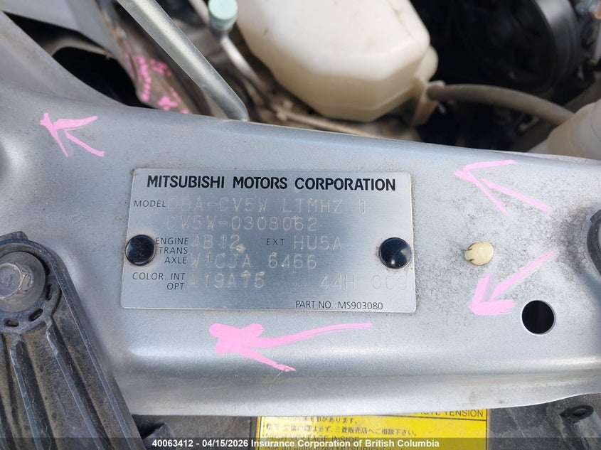 2009 Mitsubishi Delica Active Field VIN: CV5W0308062 Lot: 40063412