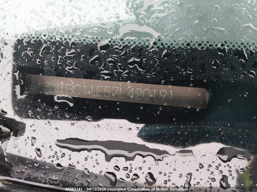 2007 Nissan Versa S/Sl VIN: 3N1BC11E57L420191 Lot: 40062141