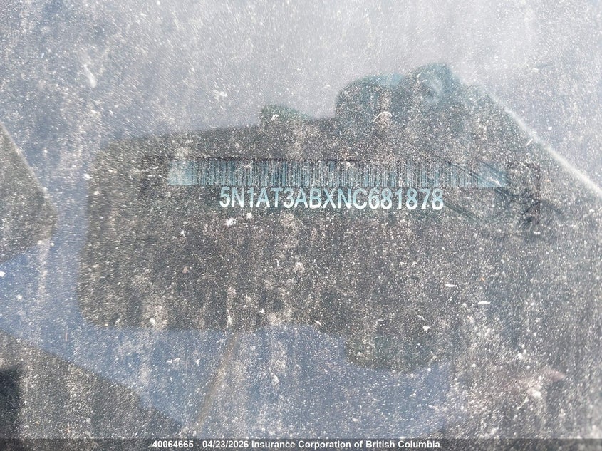 2022 Nissan Rogue VIN: 5N1AT3ABXNC681878 Lot: 40064665