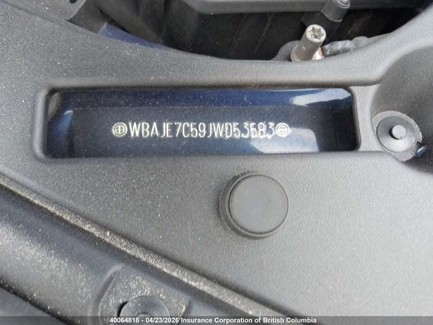 2018 BMW 540I VIN: WBAJE7C59JWD53583 Lot: 40064818