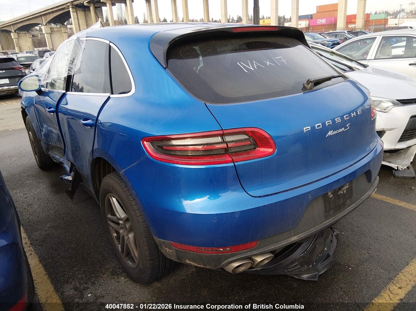 Vin: wp1ab2a50glb43302, lot: 30080892, porsche macan s 20163